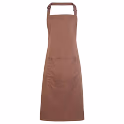 Premier Ladies/Womens Colours Bip Apron With Pocket / Workwear (Pack of 2) - One Size, Mocha