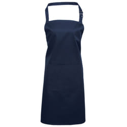 Premier Ladies/Womens Colours Bip Apron With Pocket / Workwear (Pack of 2) - One Size, Navy