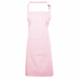 Premier Ladies/Womens Colours Bip Apron With Pocket / Workwear (Pack of 2) - One Size, Pink