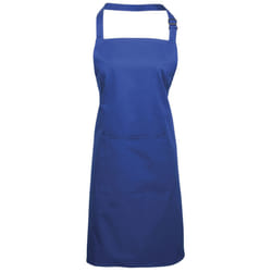 Premier Ladies/Womens Colours Bip Apron With Pocket / Workwear (Pack of 2) - One Size, Royal
