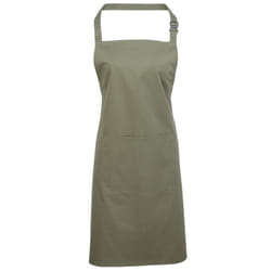 Premier Ladies/Womens Colours Bip Apron With Pocket / Workwear (Pack of 2) - One Size, Sage