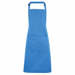 Premier Ladies/Womens Colours Bip Apron With Pocket / Workwear (Pack of 2) - One Size, Sapphire