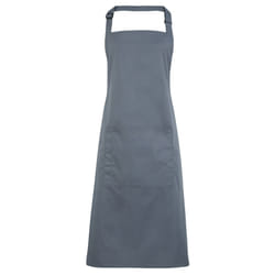 Premier Ladies/Womens Colours Bip Apron With Pocket / Workwear (Pack of 2) - One Size, Steel