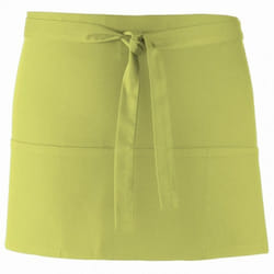Premier Ladies/Womens Colours 3 Pocket Apron / Workwear (Pack of 2) - One Size, Lime