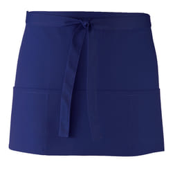 Premier Ladies/Womens Colours 3 Pocket Apron / Workwear (Pack of 2) - One Size, Navy