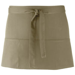 Premier Ladies/Womens Colours 3 Pocket Apron / Workwear (Pack of 2) - One Size, Olive