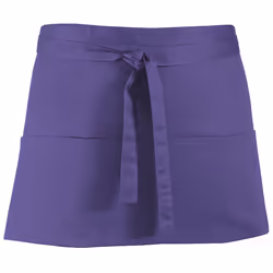 Premier Ladies/Womens Colours 3 Pocket Apron / Workwear (Pack of 2) - One Size, Purple