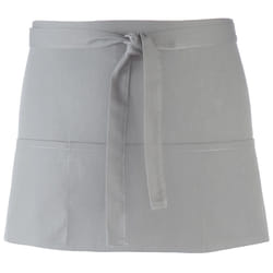 Premier Ladies/Womens Colours 3 Pocket Apron / Workwear (Pack of 2) - One Size, Silver