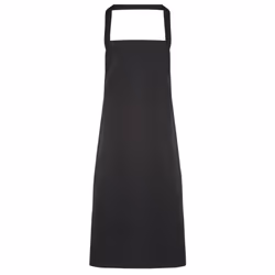 Premier Ladies/Womens Slim Apron (no Pocket) / Workwear (Pack of 2) - One Size, Black