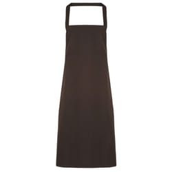 Premier Ladies/Womens Slim Apron (no Pocket) / Workwear (Pack of 2) - One Size, Brown