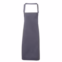 Premier Ladies/Womens Slim Apron (no Pocket) / Workwear (Pack of 2) - One Size, Steel