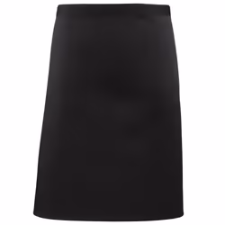 Premier Ladies/Womens Mid-Length Apron (Pack of 2) - One Size, Black