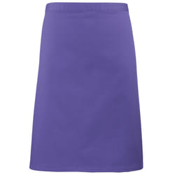 Premier Ladies/Womens Mid-Length Apron (Pack of 2) - One Size, Purple