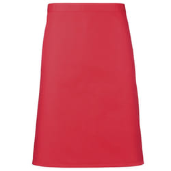 Premier Ladies/Womens Mid-Length Apron (Pack of 2) - One Size, Strawberry Red
