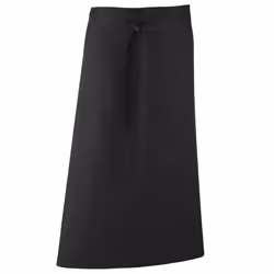 Premier Unisex Colours Bar Apron / Workwear (Long Continental Style) (Pack of 2) - One Size, Black