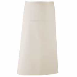 Premier Unisex Colours Bar Apron / Workwear (Long Continental Style) (Pack of 2) - One Size, Natural