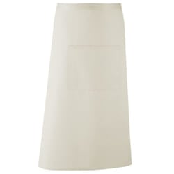 Premier Unisex Colours Bar Apron / Workwear (Long Continental Style) (Pack of 2) - One Size, Natural