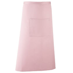 Premier Unisex Colours Bar Apron / Workwear (Long Continental Style) (Pack of 2) - One Size, Pink