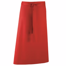 Premier Unisex Colours Bar Apron / Workwear (Long Continental Style) (Pack of 2) - One Size, Red