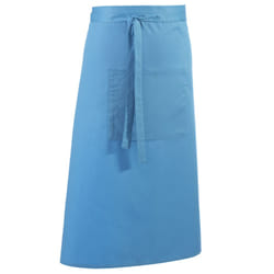 Premier Unisex Colours Bar Apron / Workwear (Long Continental Style) (Pack of 2) - One Size, Turquoise