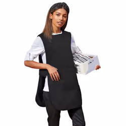 Premier Ladies/Womens Long Length Pocket Tabard / Workwear (Pack of 2) - S, Black