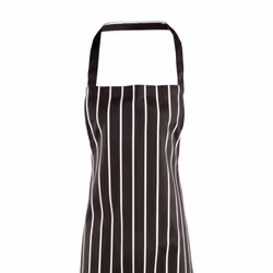 Premier Ladies/Womens Stripe Apron / Workwear (Butchers Style) (Pack of 2) - One Size, Black/White