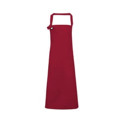 Premier Unisex Calibre Heavy Cotton Canvas Bib Apron (Pack of 2) - One Size, Burgundy