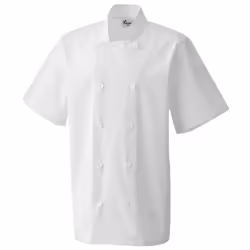 Premier Unisex Short Sleeved Chefs Jacket / Workwear (Pack of 2) - XXL, White