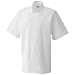 Premier Unisex Short Sleeved Chefs Jacket / Workwear (Pack of 2) - XXL, White