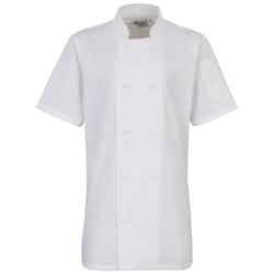 Premier Womens/Ladies Short Sleeve Chefs Jacket / Chefswear (Pack of 2) - XL, White