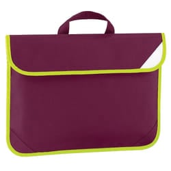 Quadra Enhanced-Vis Book Bag - 4 Litres (Pack of 2) - One Size, Burgundy