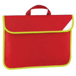 Quadra Enhanced-Vis Book Bag - 4 Litres (Pack of 2) - One Size, Classic Red