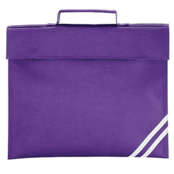 Quadra Classic Book Bag - 5 Litres (Pack of 2) - One Size, Purple