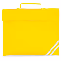 Quadra Classic Book Bag - 5 Litres (Pack of 2) - One Size, Yellow