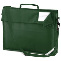 Quadra Junior Book Bag With Strap (Pack of 2) - One Size, Bottle Green
