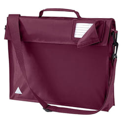 Quadra Junior Book Bag With Strap (Pack of 2) - One Size, Burgundy