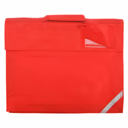 Quadra Junior Book Bag - 5 Litres (Pack of 2) - One Size, Bright Red