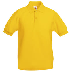Fruit Of The Loom Childrens/Kids Unisex 65/35 Pique Polo Shirt (Pack of 2) - 12-13, Sunflower