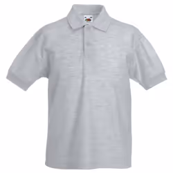 Fruit Of The Loom Childrens/Kids Unisex 65/35 Pique Polo Shirt (Pack of 2) - 12-13, Heather Grey