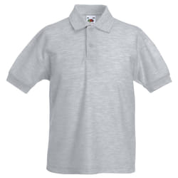 Fruit Of The Loom Childrens/Kids Unisex 65/35 Pique Polo Shirt (Pack of 2) - 12-13, Heather Grey