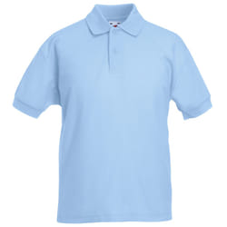 Fruit Of The Loom Childrens/Kids Unisex 65/35 Pique Polo Shirt (Pack of 2) - 12-13, Sky Blue