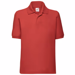 Fruit Of The Loom Childrens/Kids Unisex 65/35 Pique Polo Shirt (Pack of 2) - 12-13, Red