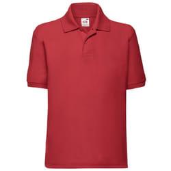 Fruit Of The Loom Childrens/Kids Unisex 65/35 Pique Polo Shirt (Pack of 2) - 12-13, Red