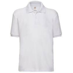 Fruit Of The Loom Childrens/Kids Unisex 65/35 Pique Polo Shirt (Pack of 2) - 12-13, White