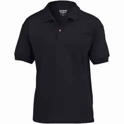 Gildan DryBlend Childrens Unisex Jersey Polo Shirt (Pack Of 2) - M, Black