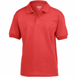Gildan DryBlend Childrens Unisex Jersey Polo Shirt (Pack Of 2) - S, Red