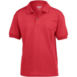 Gildan DryBlend Childrens Unisex Jersey Polo Shirt (Pack Of 2) - XL, Red