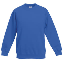 Fruit Of The Loom Childrens Unisex Raglan Sleeve Sweatshirt (Pack of 2) - 12-13, Royal