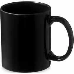Bullet Santos Ceramic Mug (Pack of 2) - 9.7 x 8.2 cm, Solid Black
