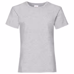 Fruit Of The Loom Girls Childrens Valueweight Short Sleeve T-Shirt (Pack of 2) - 7-8, Heather Grey